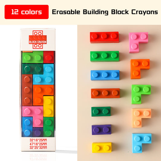 Erasable Building Block Crayons (Classic Style A)